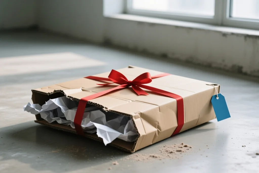 Oštećen paket sa pocepanom ambalažom